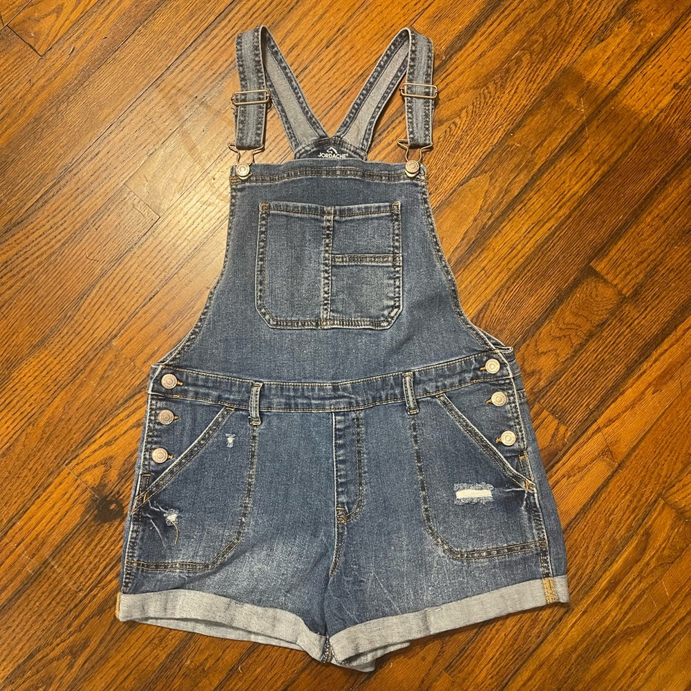 Girls Jordache Brand Overall Shorts Girls Size XXL (18)